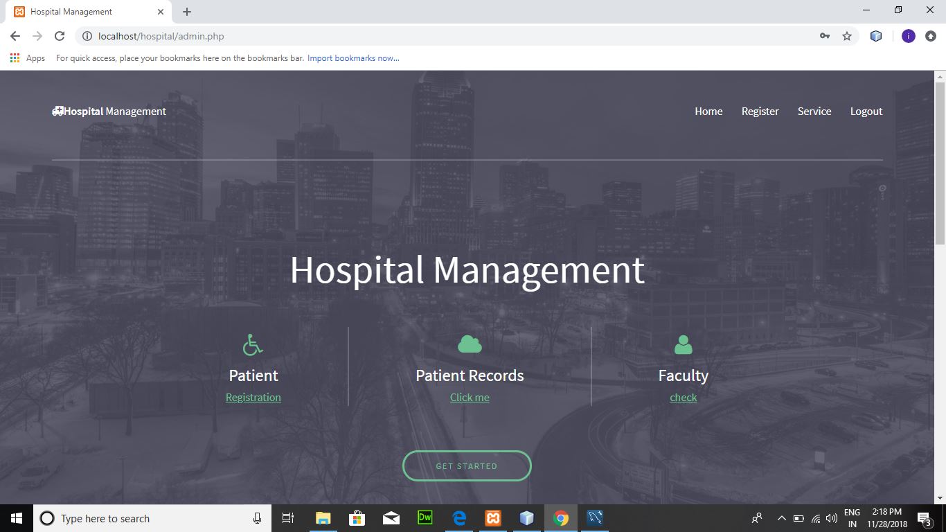 Free Mini DBMS Project Hospital Management System PHP Project with MySQL 1